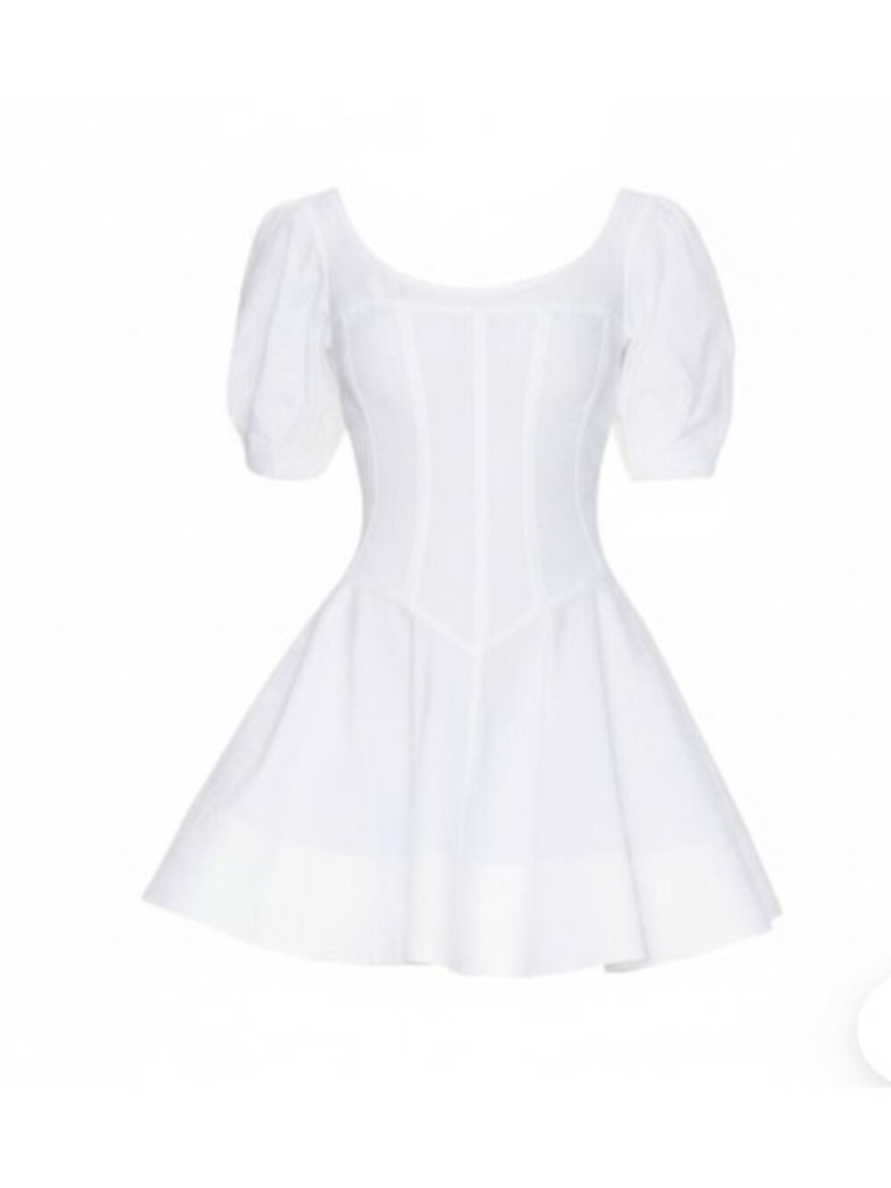 Helsa White Poplin Sculptural Mini Dress Graduation Wedding NWT - Size S